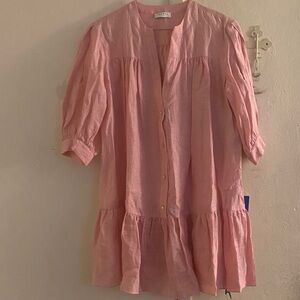 Sandro Blush Pink Linen Dress